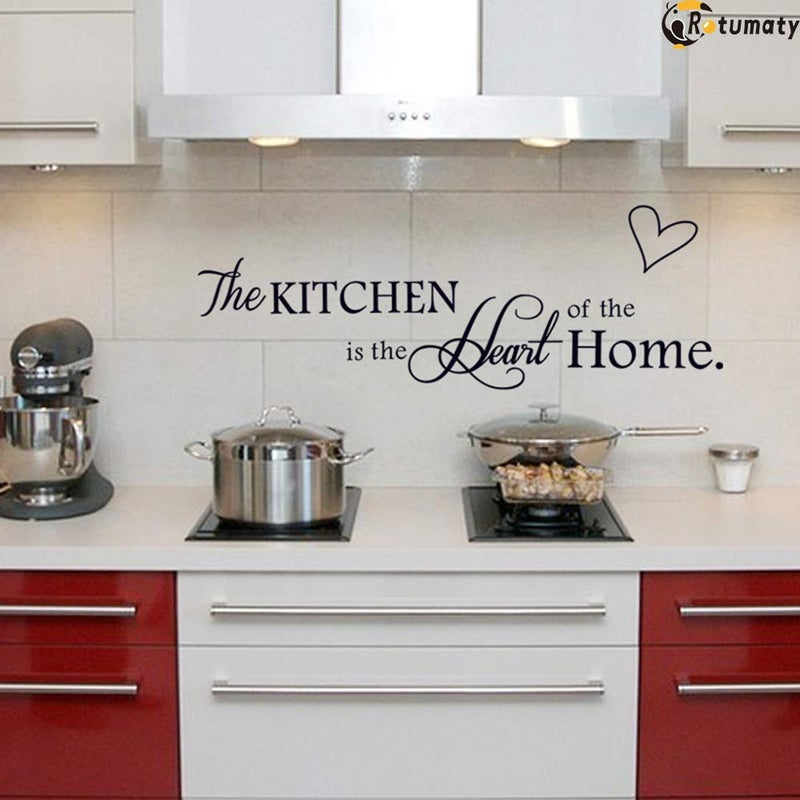 Rotumaty 'The Kitchen' Quote Wall Stickers Kitchen & Dining Room Wall Decal Vinyl Home DÃ©cor (Size B) - Image 1